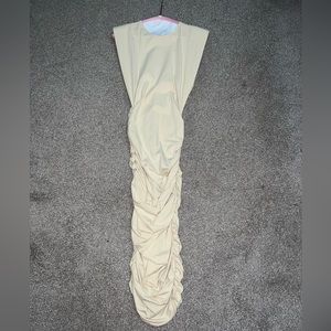 Cream Ruched Dress